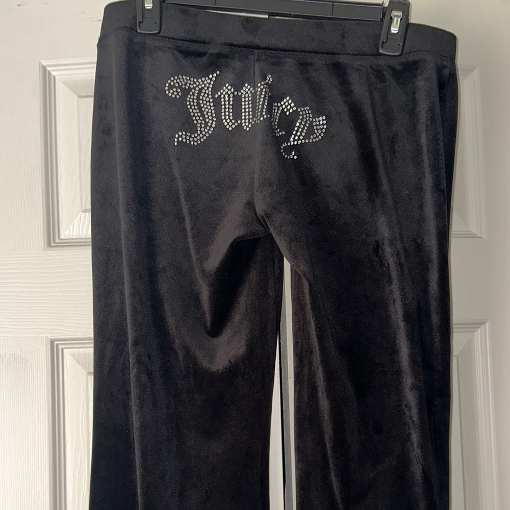 Juicy Couture Black Velour bottoms